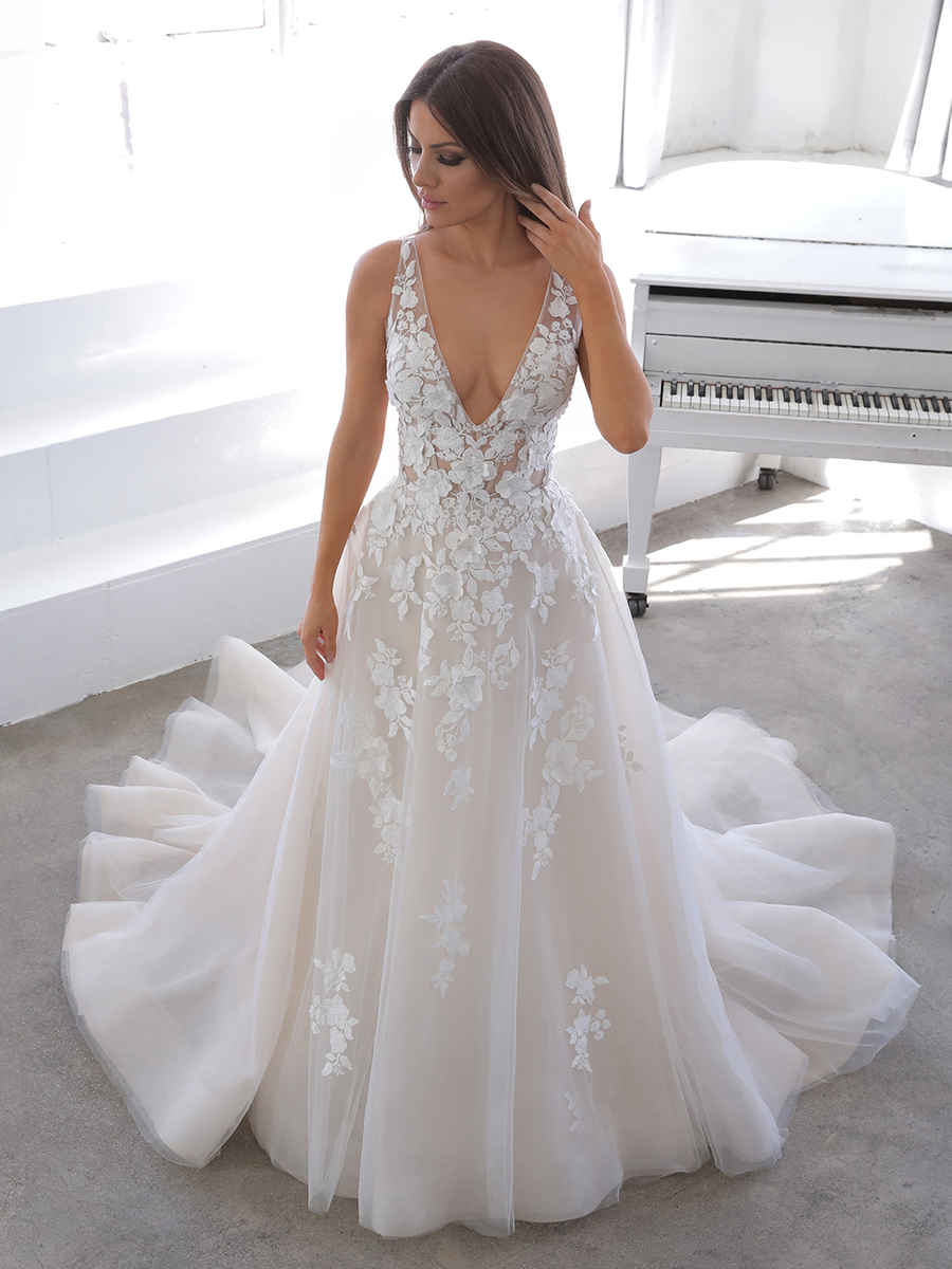 Blue by Enzoani wedding gown at Whimsical Bridal