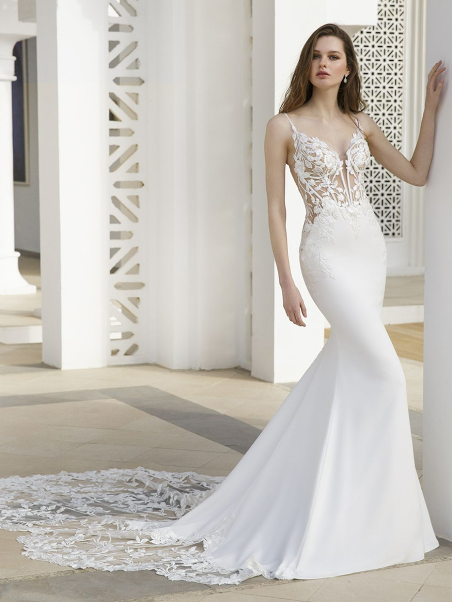Blue by Enzoani wedding gown at Whimsical Bridal