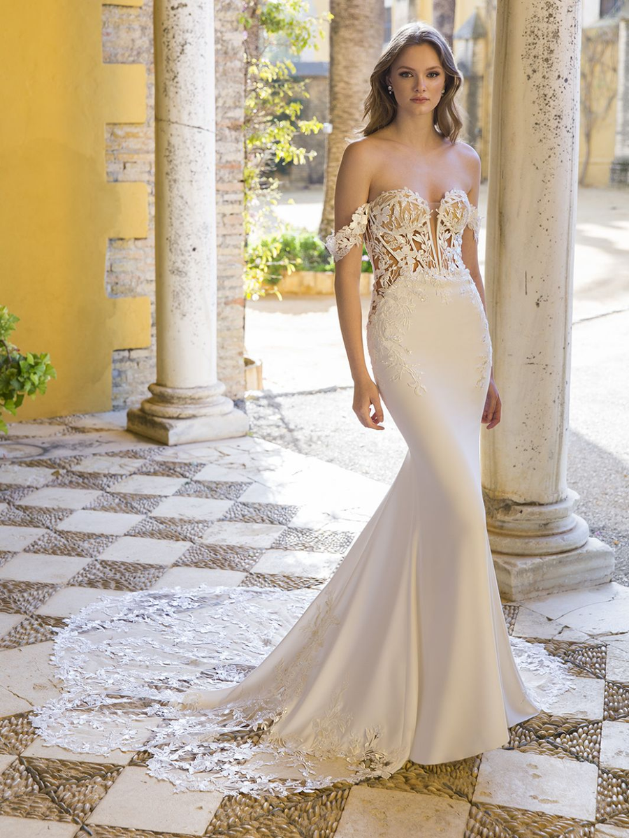 Blue by Enzoani wedding gown at Whimsical Bridal