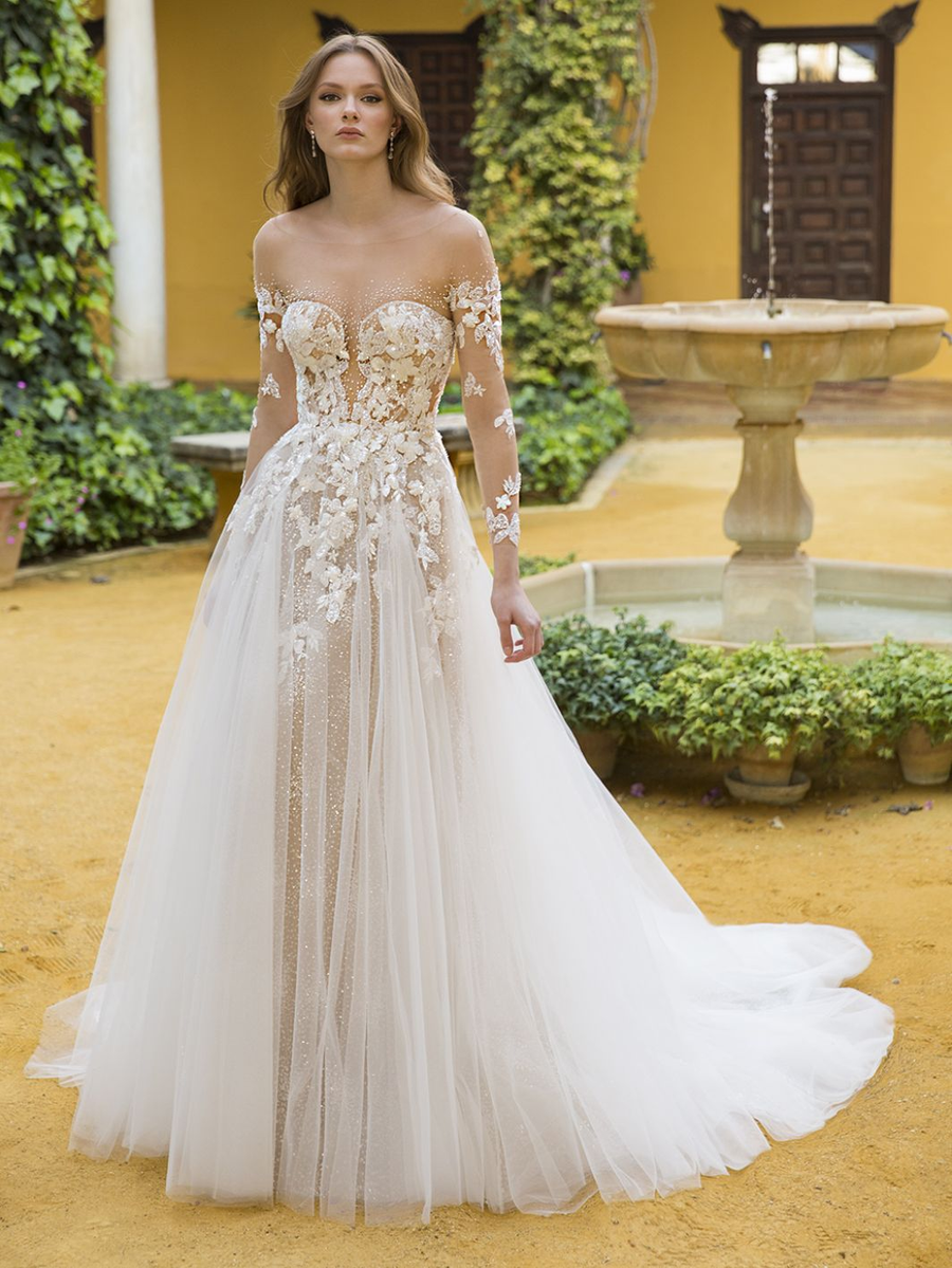 Blue by Enzoani wedding gown at Whimsical Bridal