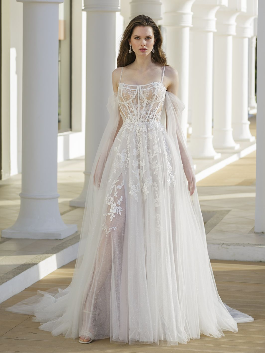 Blue by Enzoani wedding gown at Whimsical Bridal