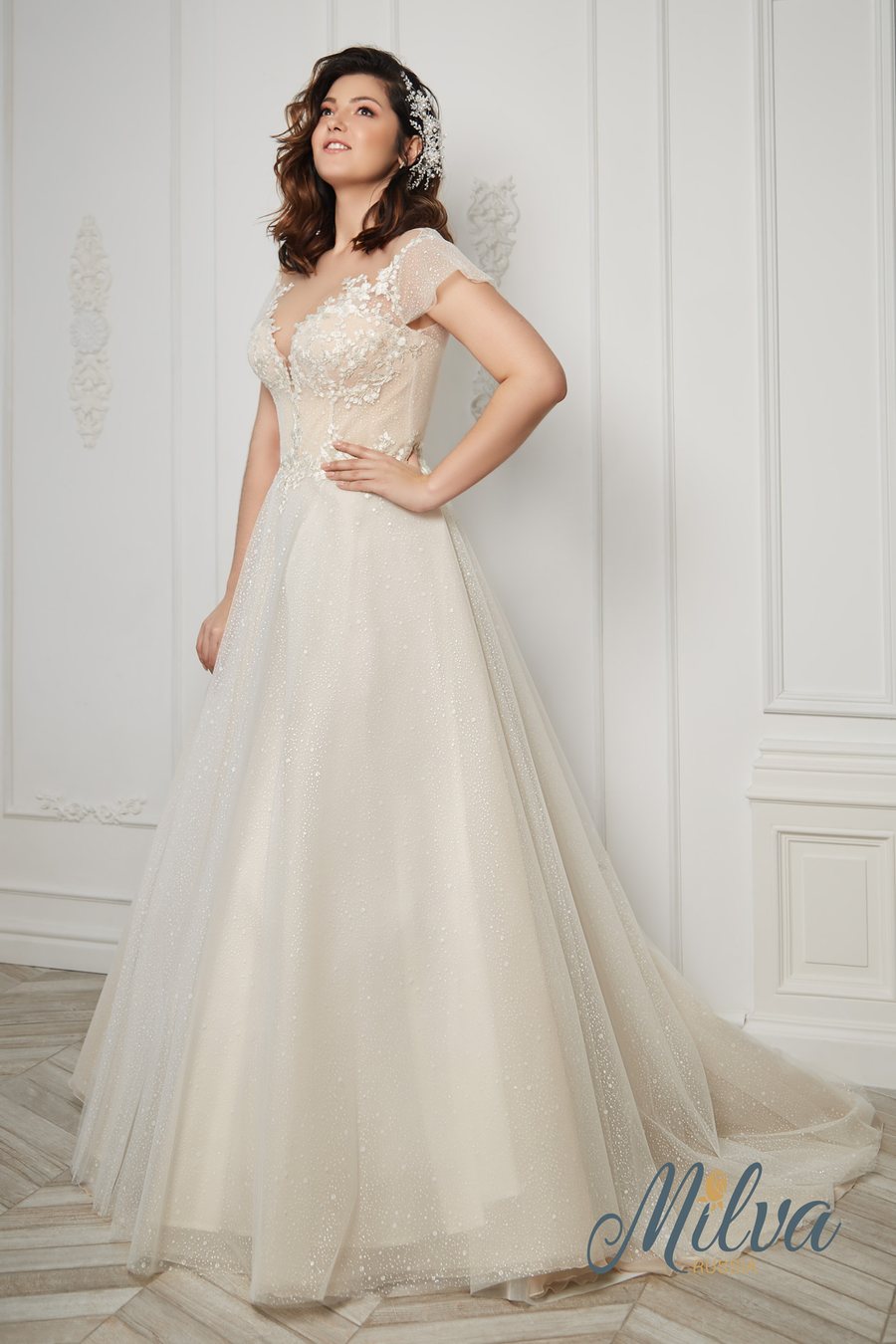 Milva wedding gown at Whimsical Bridal