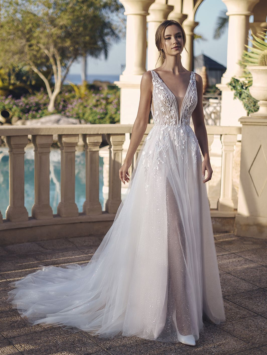 Blue by Enzoani wedding gown at Whimsical Bridal