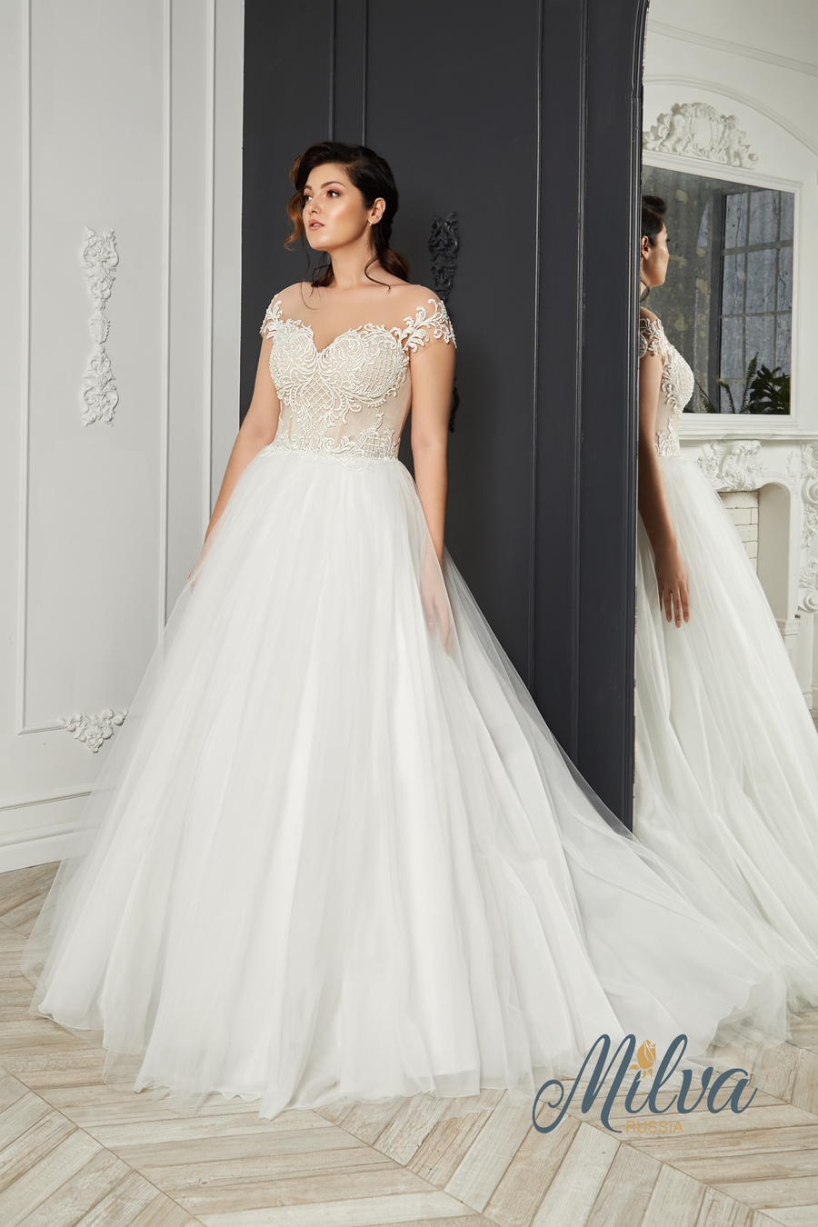 Milva wedding gown at Whimsical Bridal