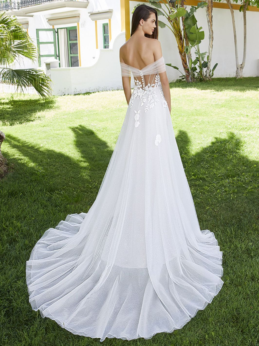 Love wedding gown at Whimsical Bridal