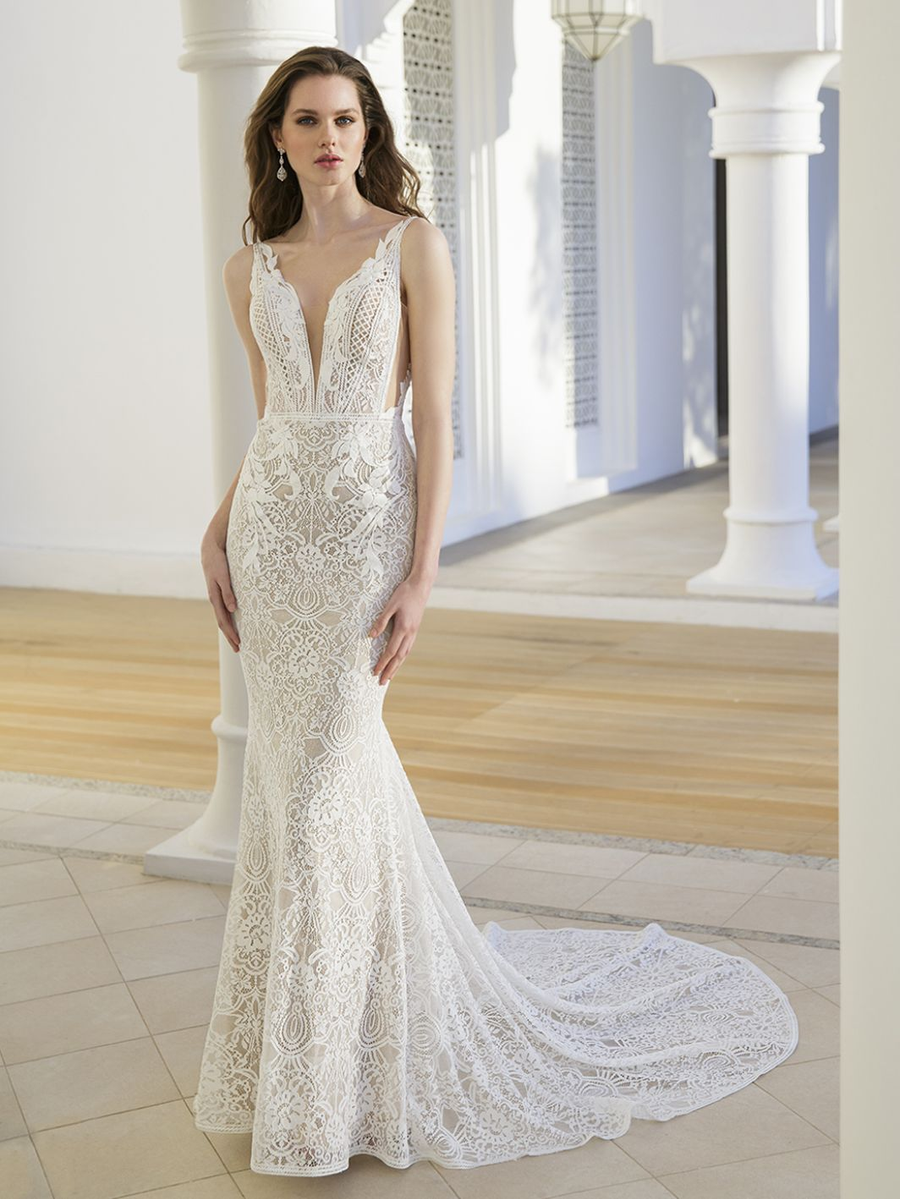 Blue by Enzoani wedding gown at Whimsical Bridal