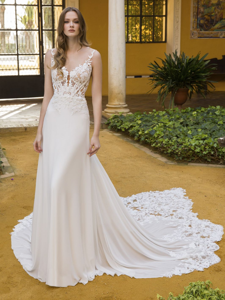 Blue by Enzoani wedding gown at Whimsical Bridal