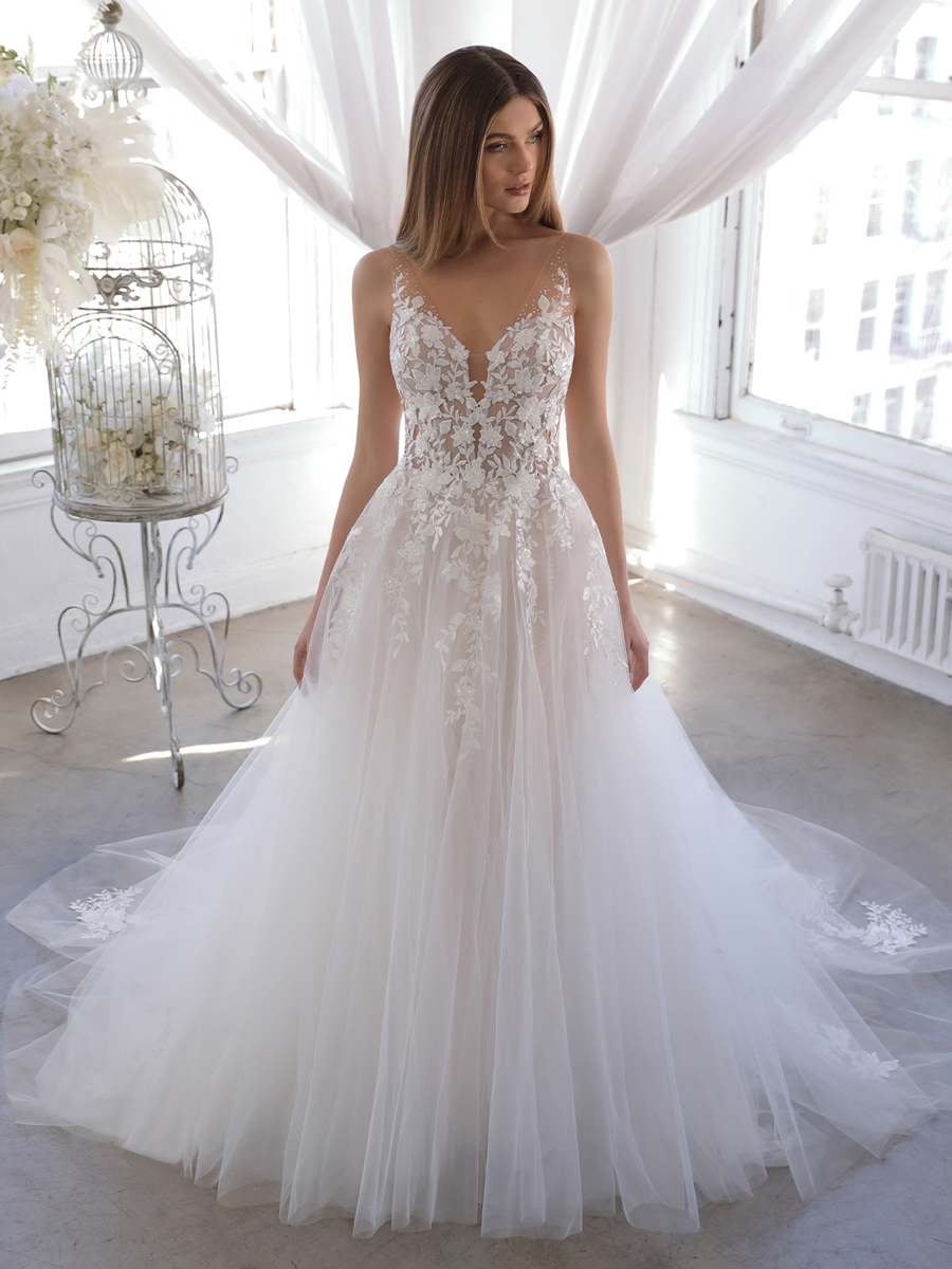 Blue by Enzoani wedding gown at Whimsical Bridal
