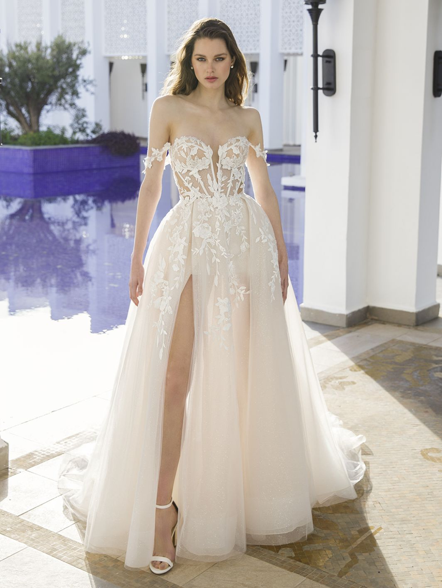 Blue by Enzoani wedding gown at Whimsical Bridal