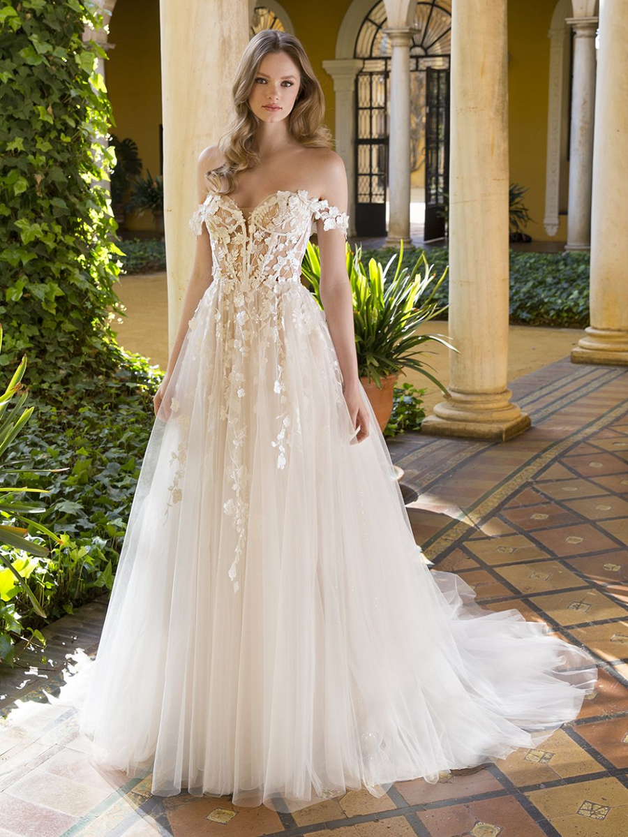 Blue by Enzoani wedding gown at Whimsical Bridal