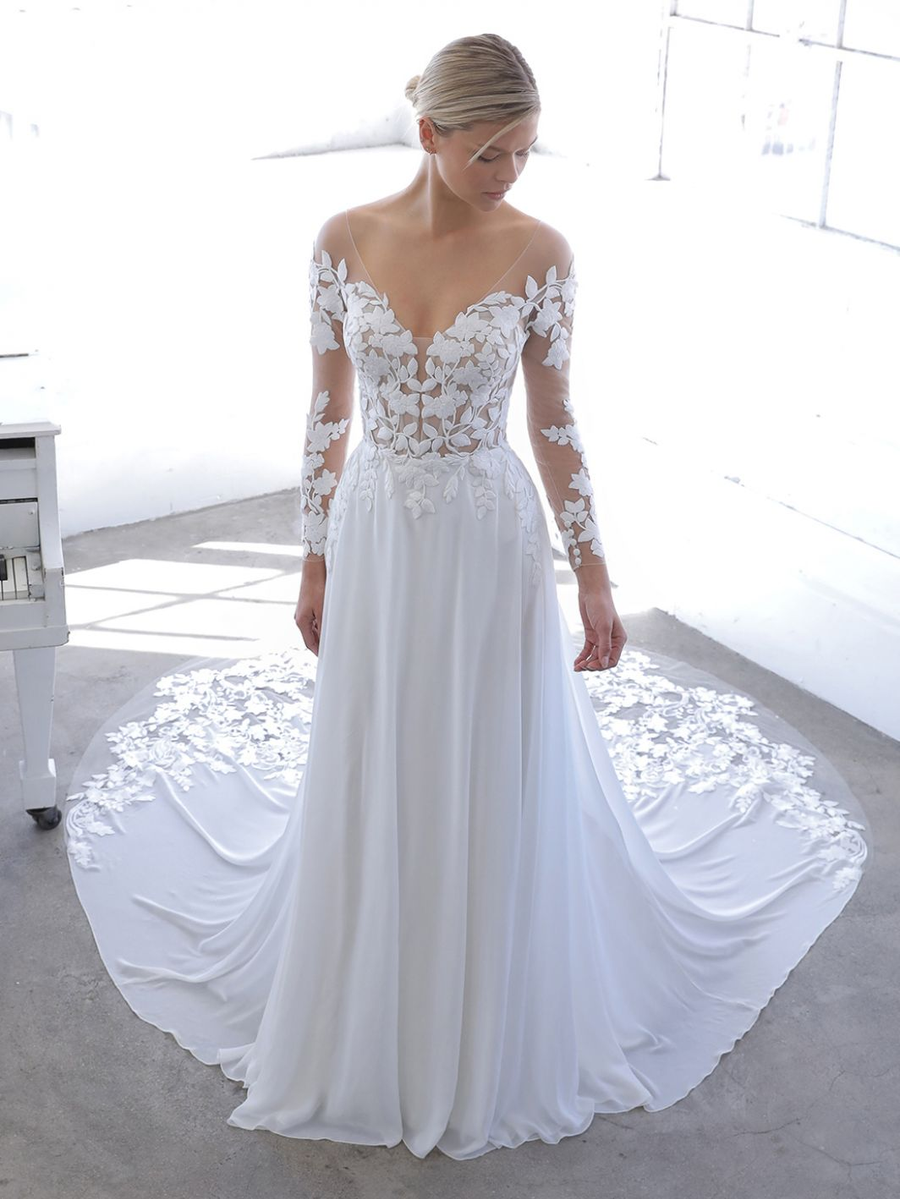 Blue by Enzoani wedding gown at Whimsical Bridal
