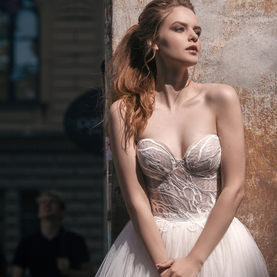 Milva wedding gown at Whimsical Bridal