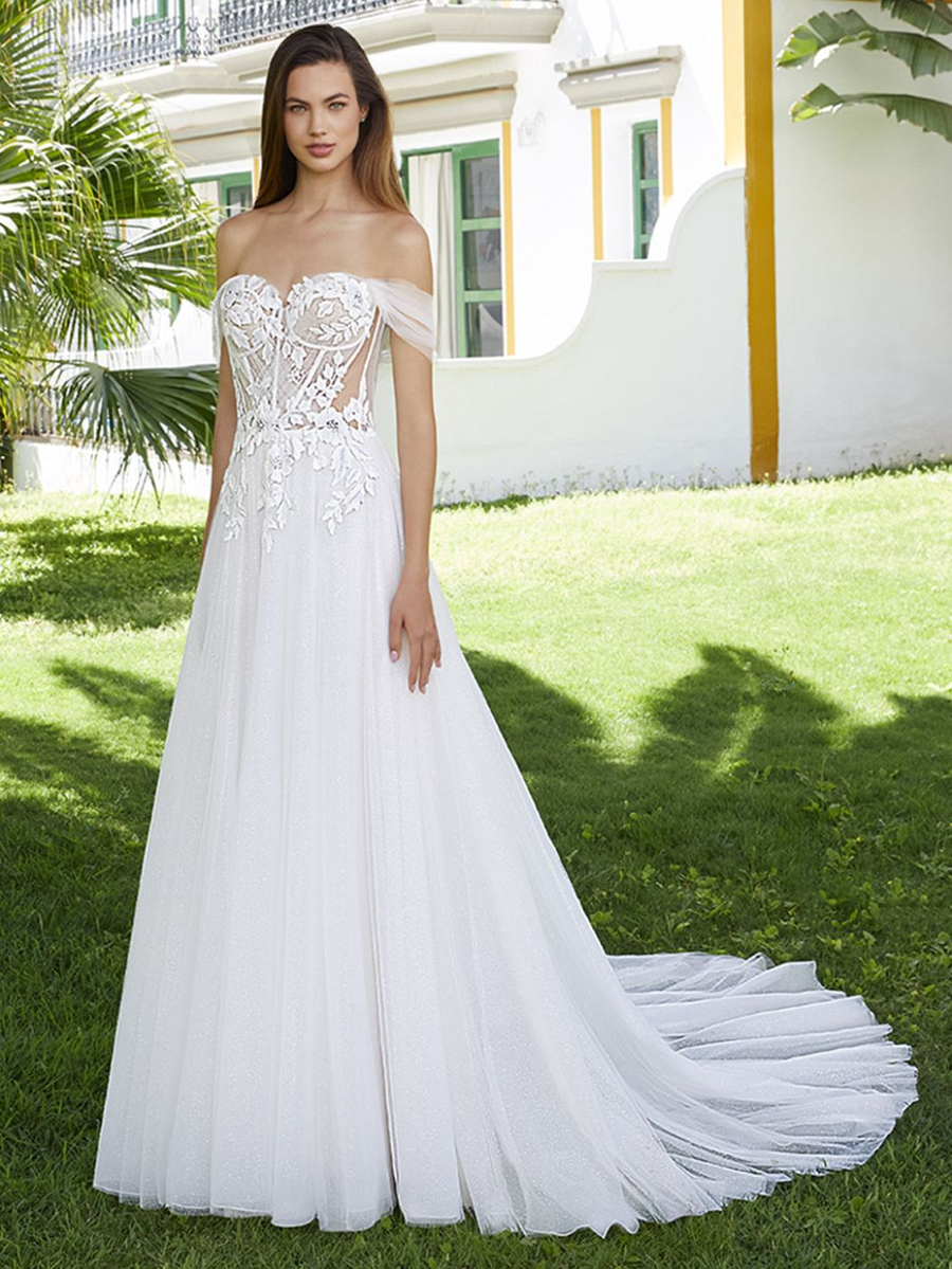 Love wedding gown at Whimsical Bridal