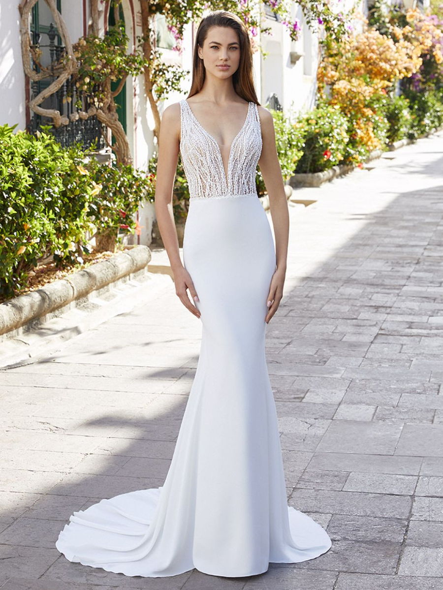 Love wedding gown at Whimsical Bridal