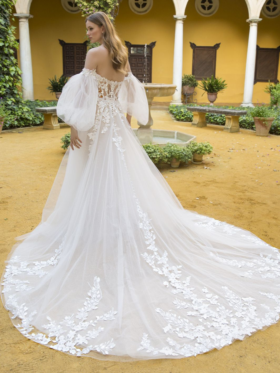 Blue by Enzoani wedding gown at Whimsical Bridal