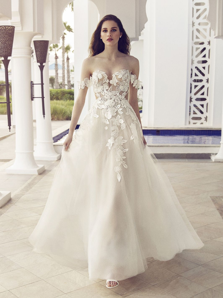 Blue by Enzoani wedding gown at Whimsical Bridal
